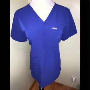 Figs Women's Blue V-Neck Top